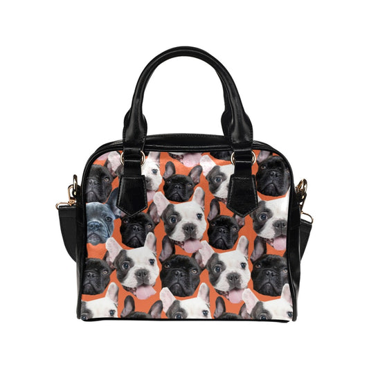 Stylish Retro French Bulldogs Shoulder Handbag