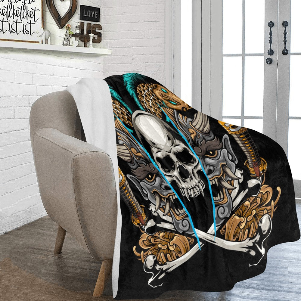 Kabuki Mask Ultra-Soft Micro Fleece Blanket 60"x80"