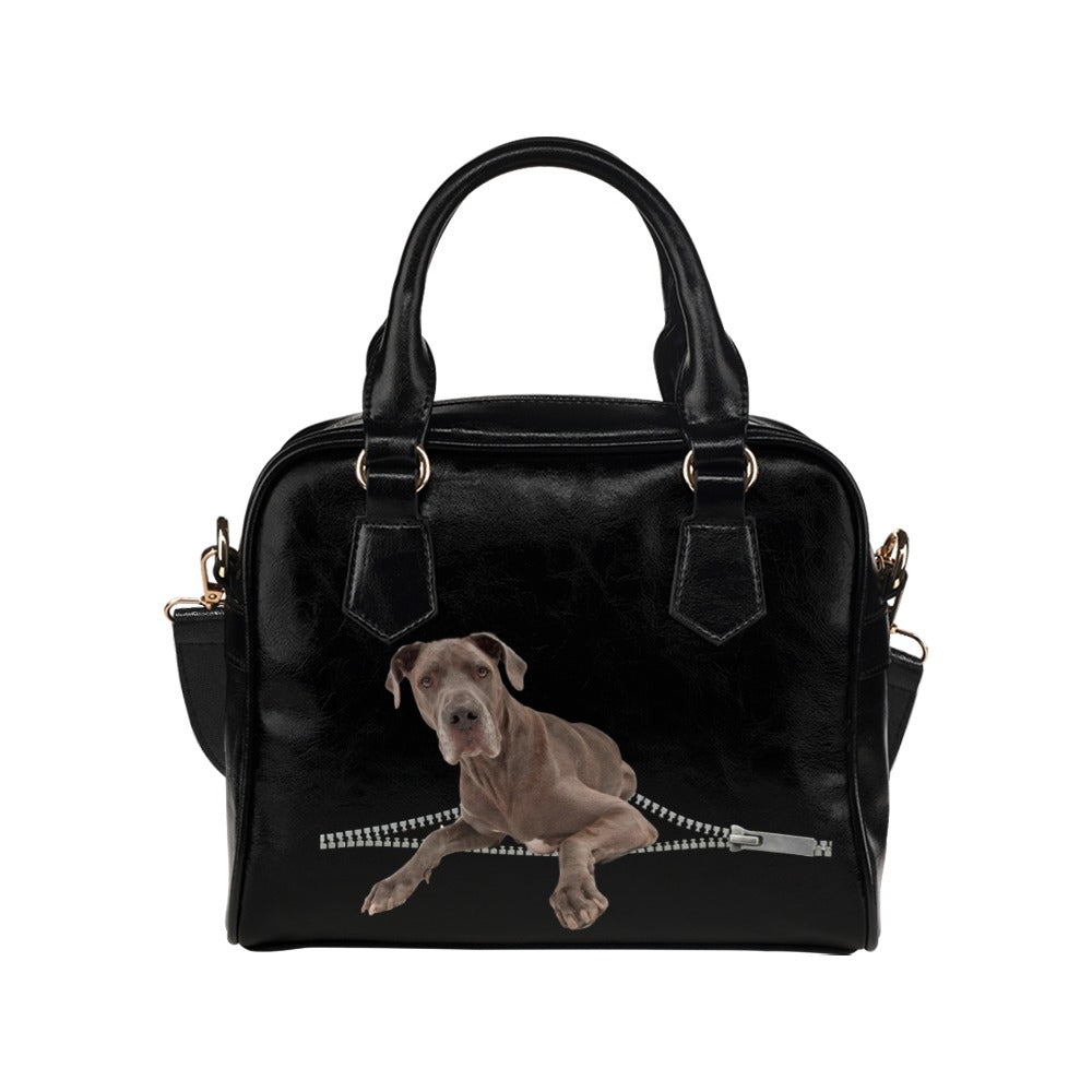 Great Dane Zip Shoulder Handbag