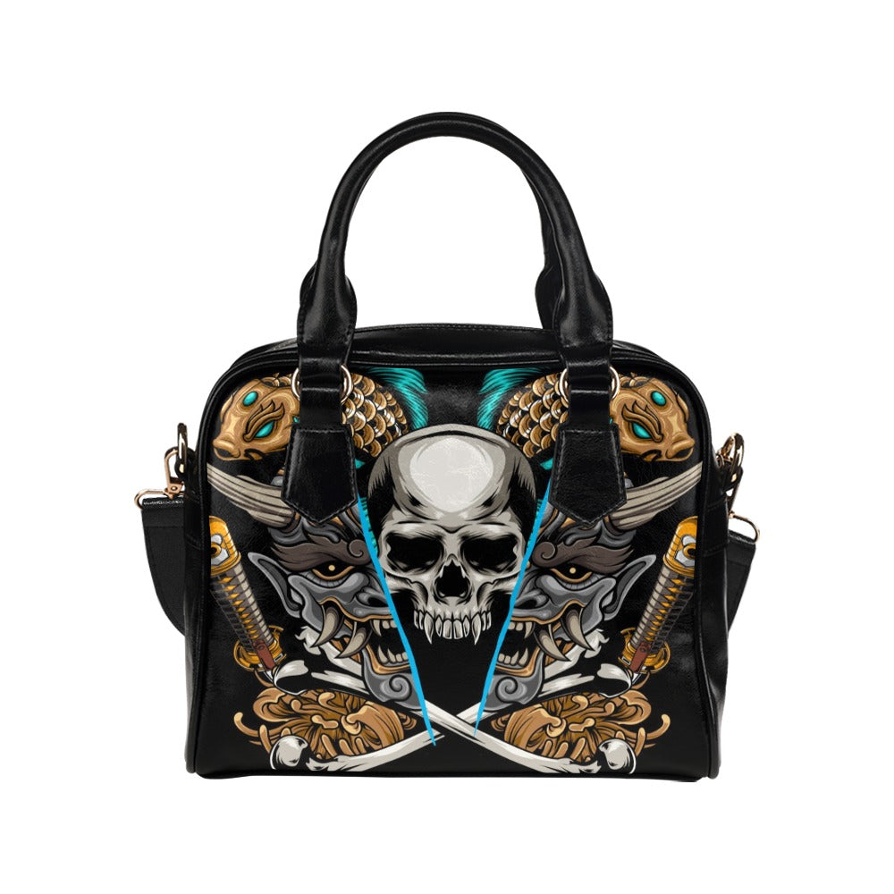 Kabuki Mask Shoulder Handbag