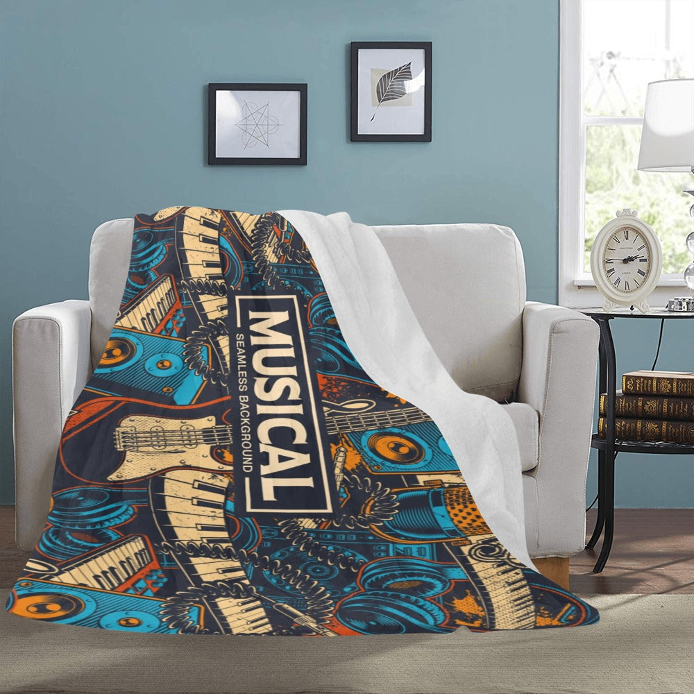 Musical Insrtuments Music Art Ultra-Soft Micro Fleece Blanket 60"x80"