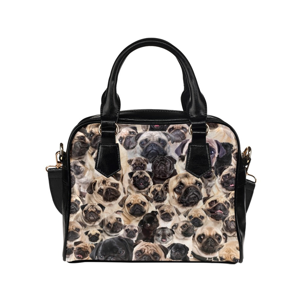 Pug Full Face Cute Gift Dog Lover Shoulder Handbag