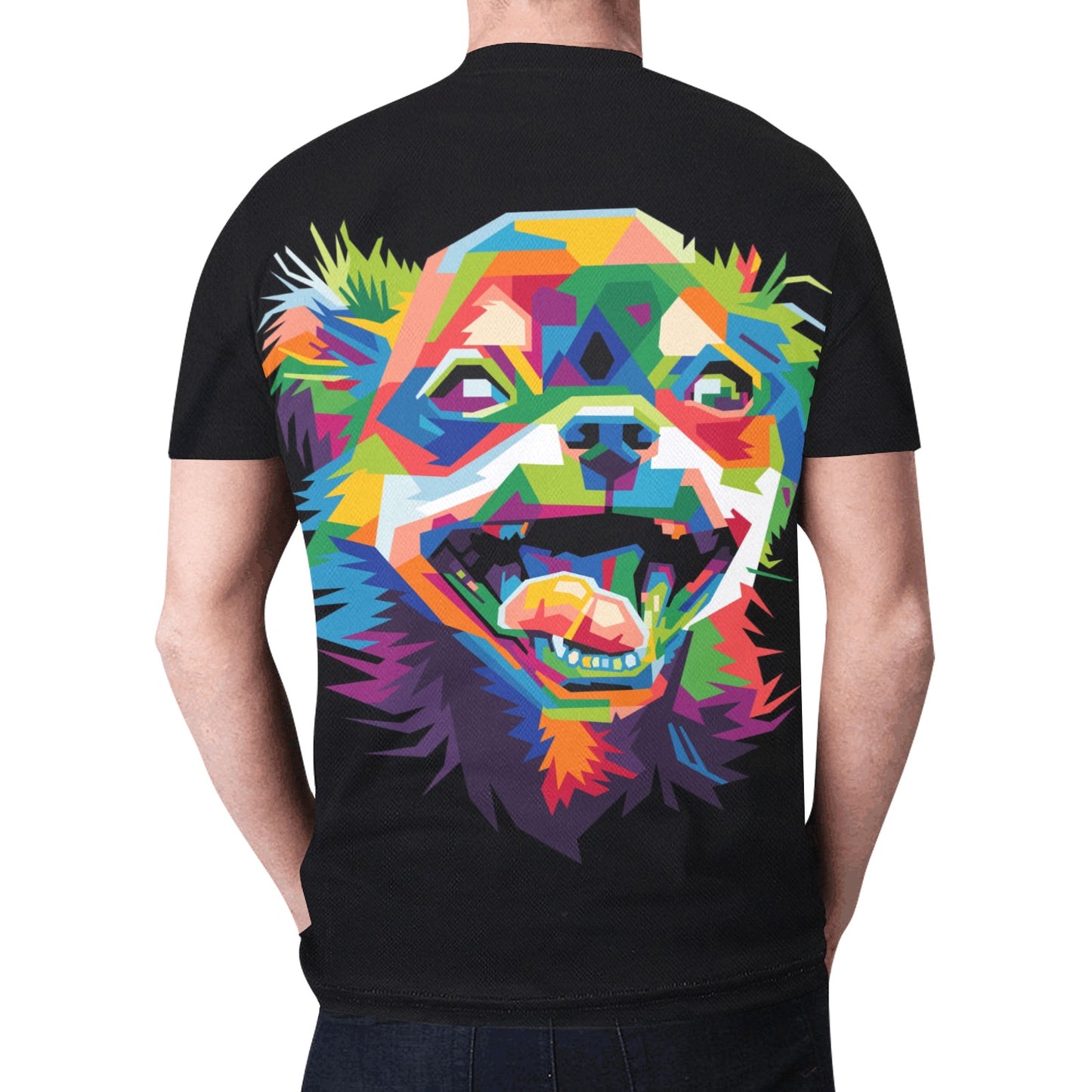 Colorful Dog Head New All Over Print T-shirt