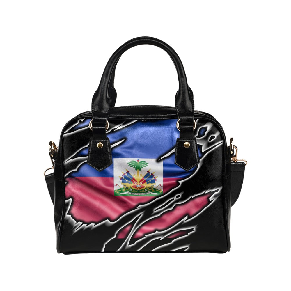 Flag Haiti patriot love Shoulder Handbag