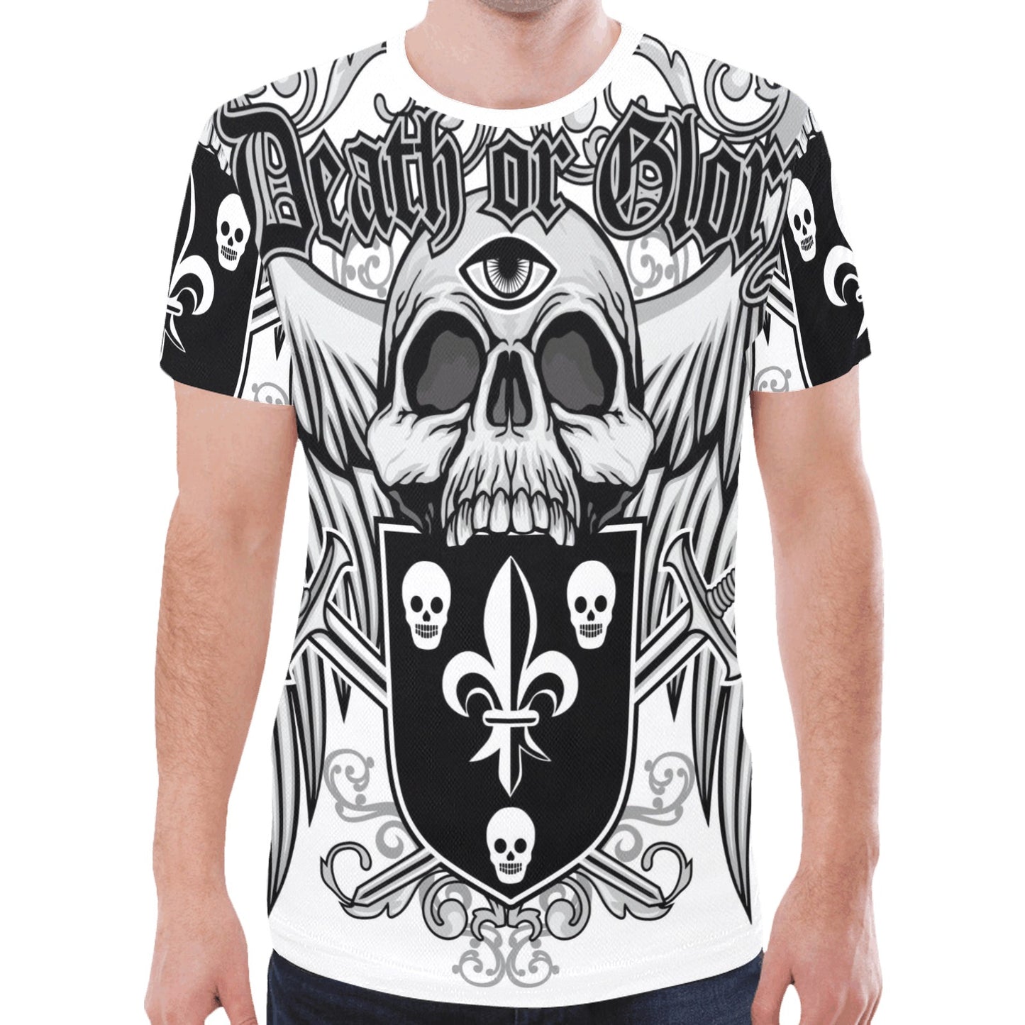 Gothic Skull Grunge Vintage New All Over Print T-shirt