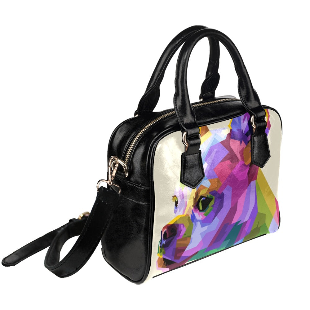 Cute colorful chihuahua pop art Shoulder Handbag