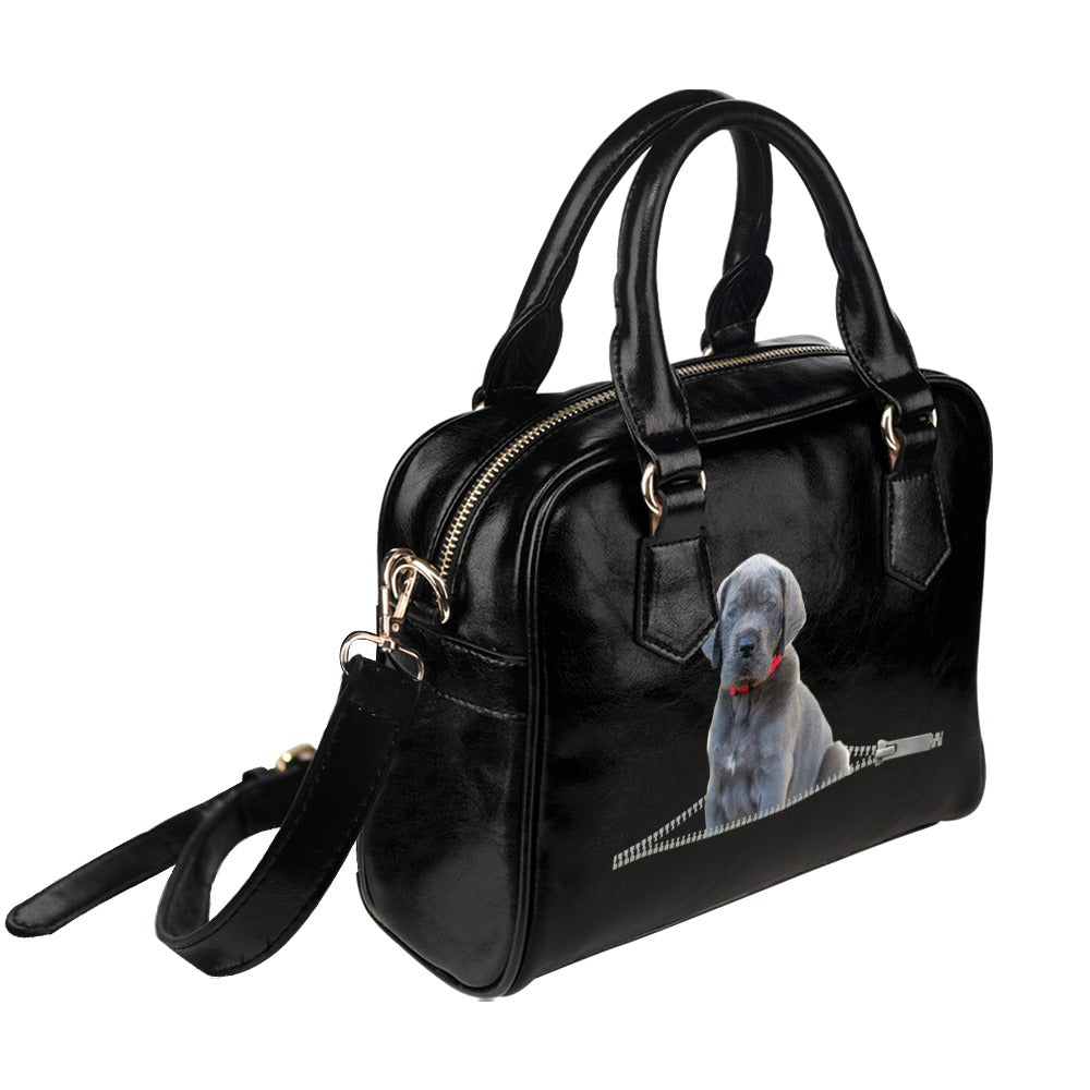 Great Dane Puppy Zip Shoulder Handbag