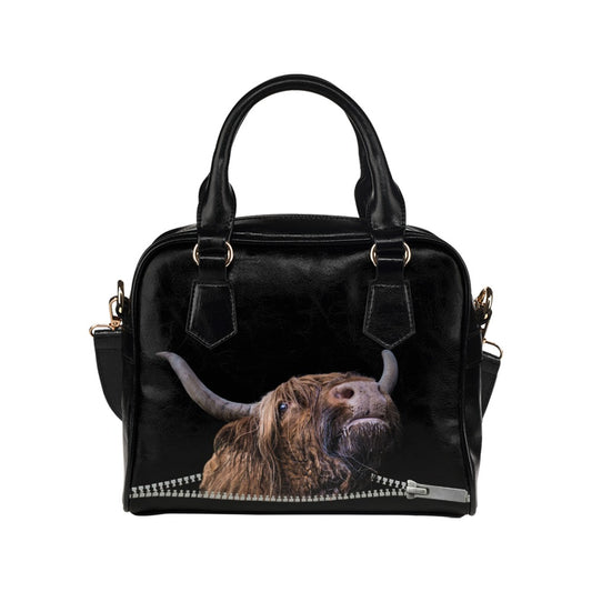 Highland Cow Shoulder Handbag