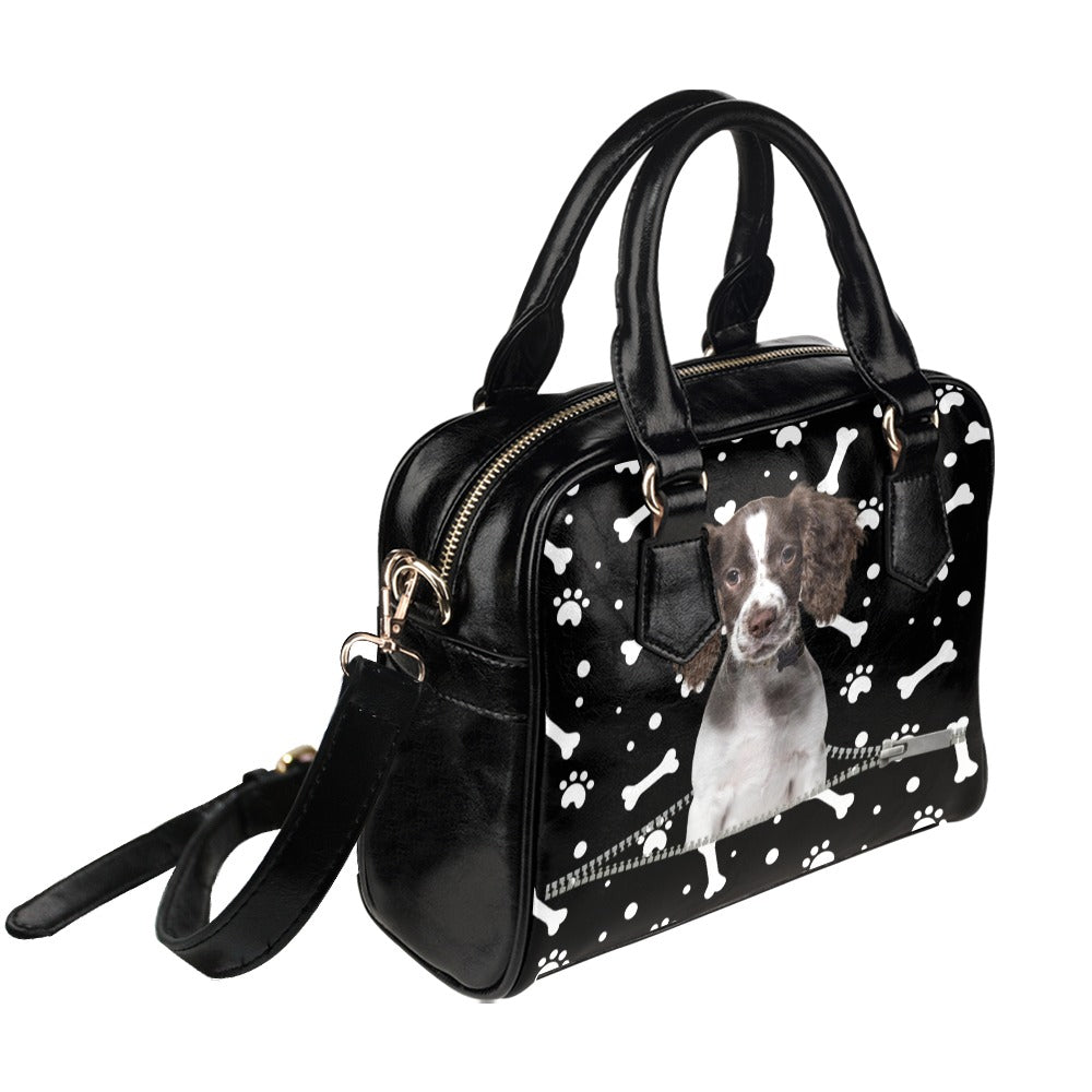 English Springer Spaniel Zip Paws and Bones Shoulder Handbag