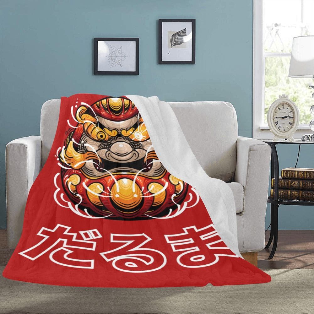 Demon Daruma Doll Japanese Ultra-Soft Micro Fleece Blanket 60"x80"