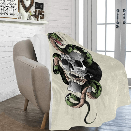 Skull Snake Ultra-Soft Micro Fleece Blanket 60"x80"