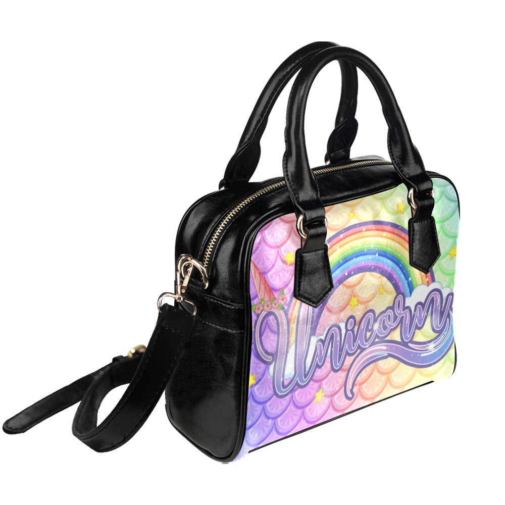 Fishscale Unicorn Shoulder Handbag