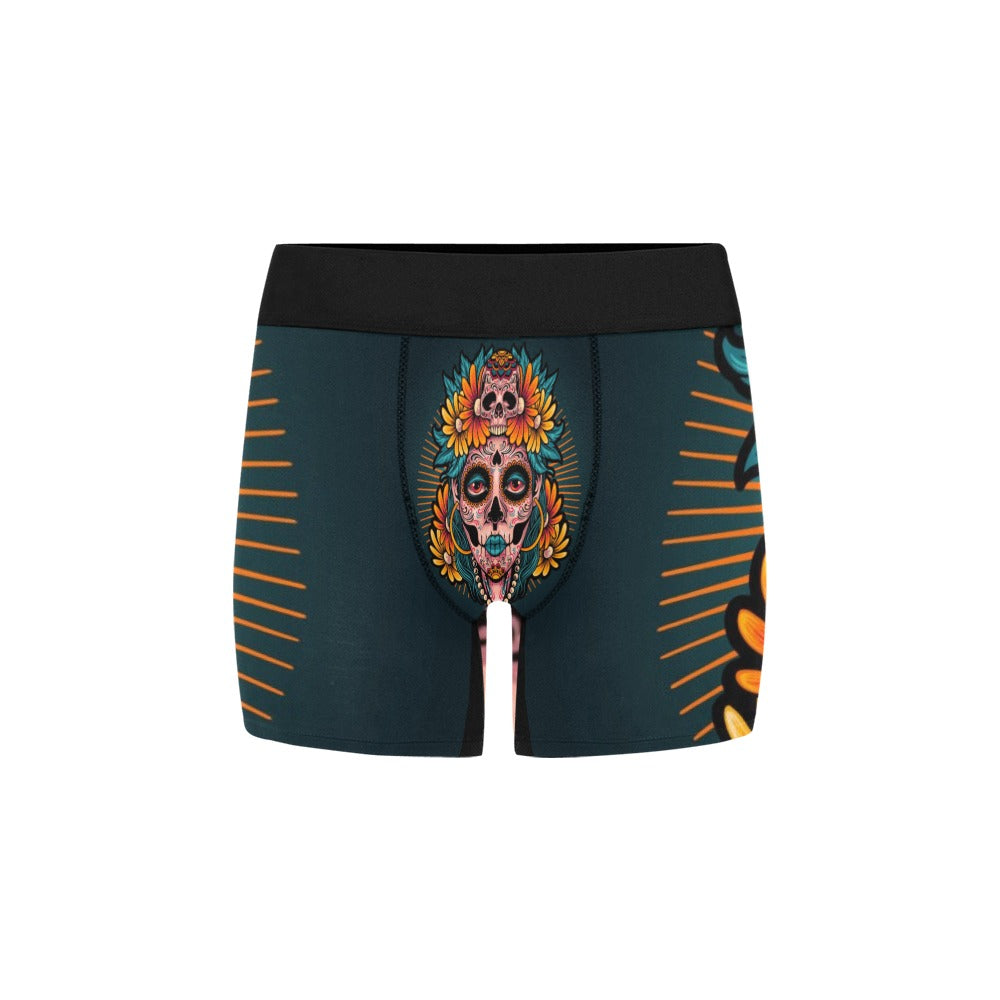 Muertos Girl Skull Men's All Over Print Boxer Briefs