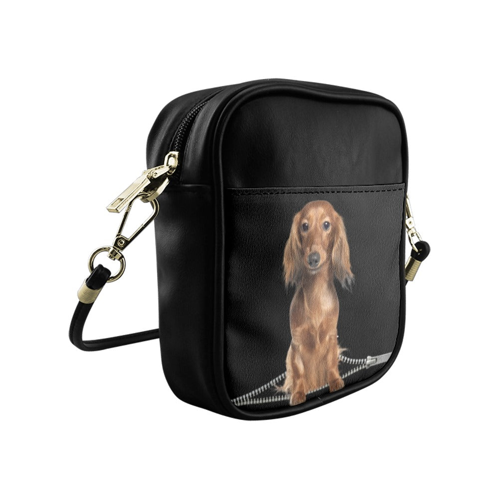 Dachshund Zip Sling Bag