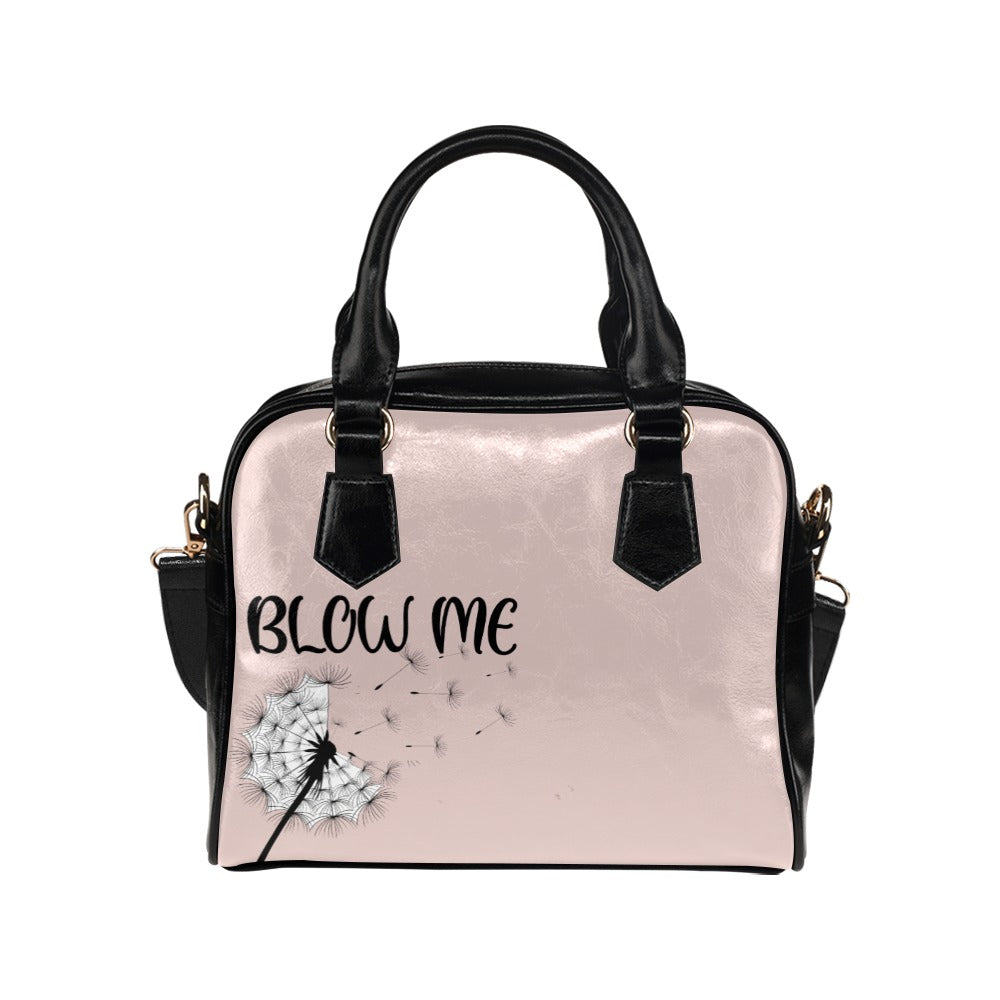 Blow Me Funny Dandelion Sarcastic Novelty Graphic Shoulder Handbag