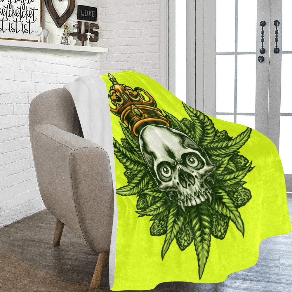 King Cannabis Skull Ultra-Soft Micro Fleece Blanket 60"x80"