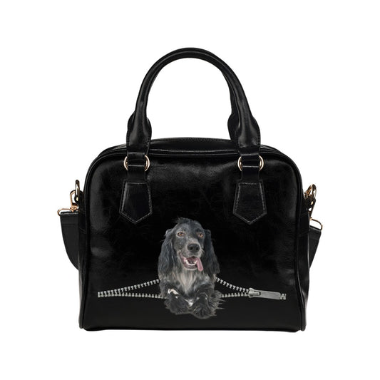 English setter Zip Shoulder Handbag