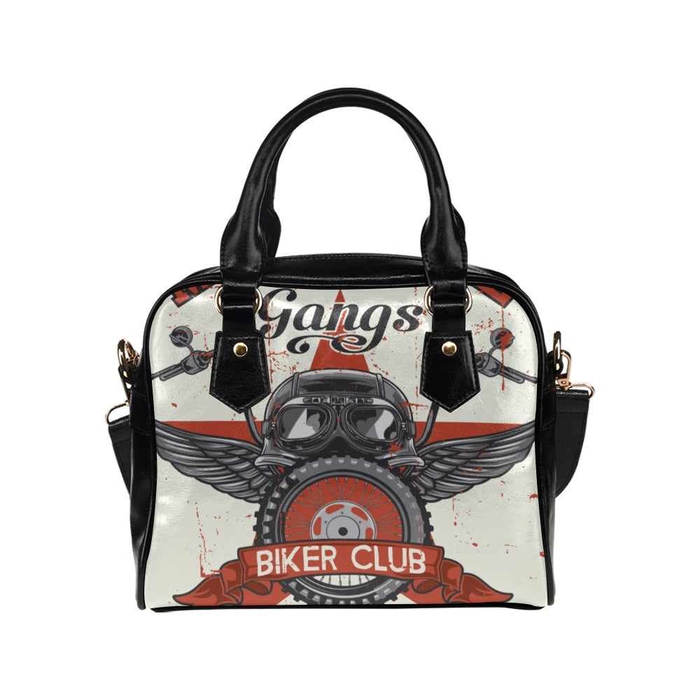 Motorcycle Theme Vintage Shoulder Handbag