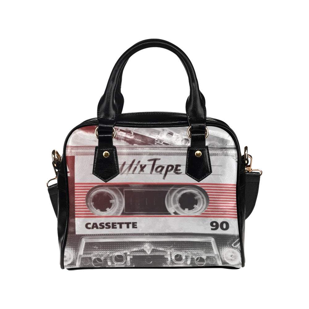 Cassette Old School Retro Mix Tape Shoulder Handbag