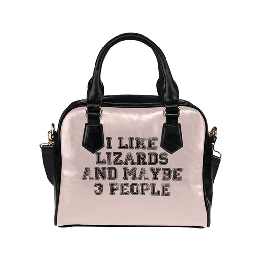 I Like Lizards And Maybe 3 People Funny Shoulder Handbag