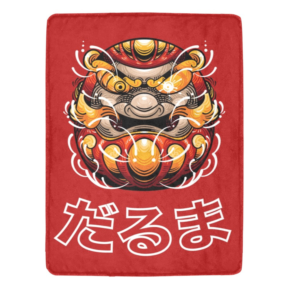 Demon Daruma Doll Japanese Ultra-Soft Micro Fleece Blanket 60"x80"