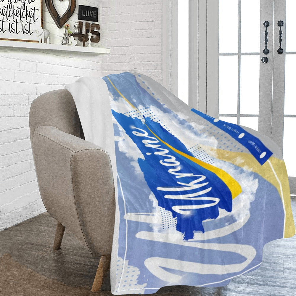 Ukraine Banner Poster Ultra-Soft Micro Fleece Blanket 60"x80"