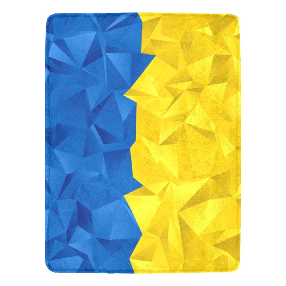 Abstract Ukraine Flag Ultra-Soft Micro Fleece Blanket 60"x80"