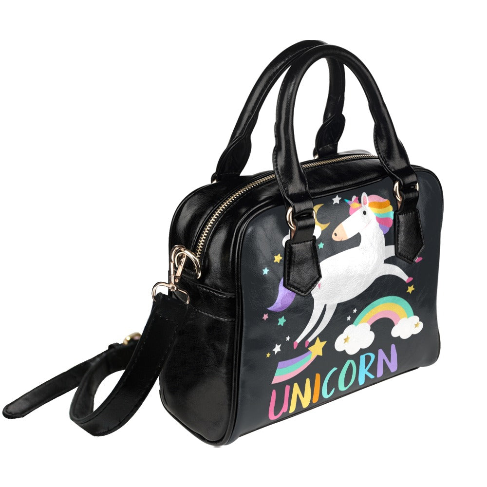 Unicorn Cute Clouds Friendly colors Shoulder Handbag