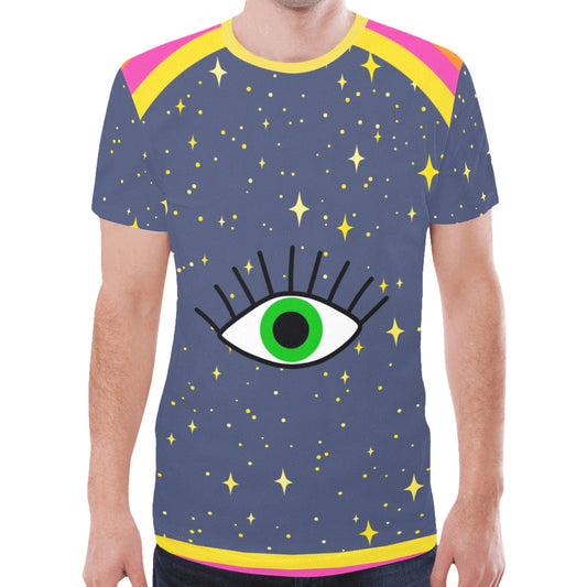 Psychadelic Retro Hippie New All Over Print T-shirt