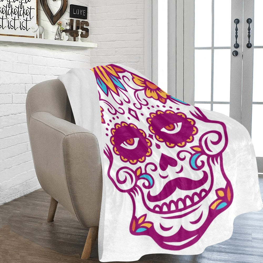 Mexican Skull Day Dead Ultra-Soft Micro Fleece Blanket 60"x80"