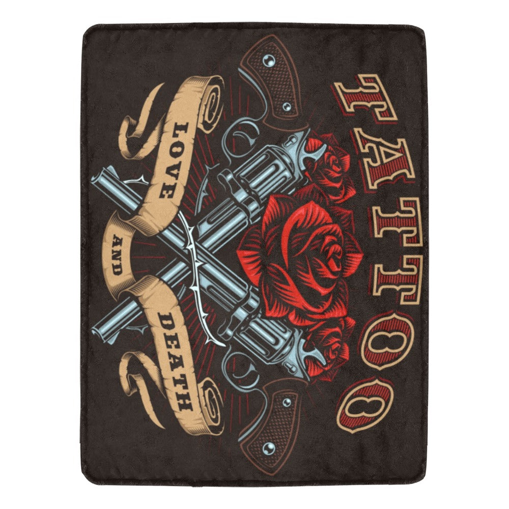 Guns Roses Tattoo Ultra-Soft Micro Fleece Blanket 60"x80"