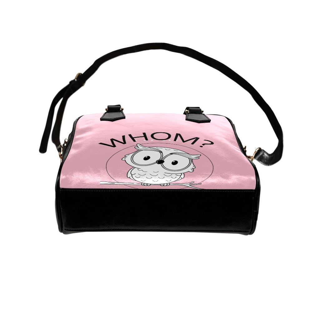 Whom Owl Funny Grammar Nerd Sarcastic Graphic Novelty Shoulder Handbag