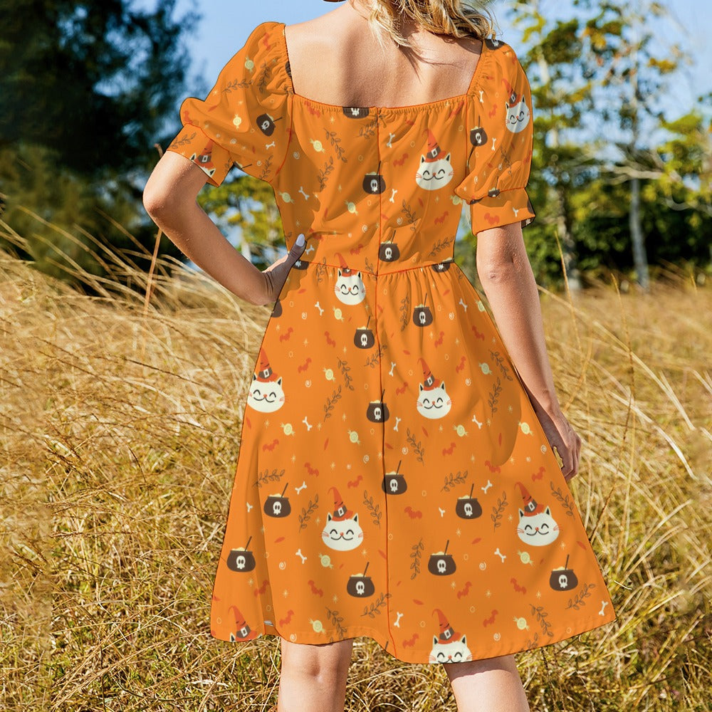 Halloween Cat Sweetheart Dress