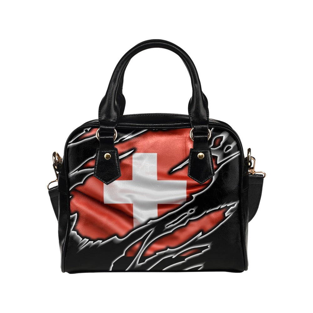 Flag Switzerland patriot love Shoulder Handbag