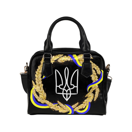 Ukraine Wheat Blue-Yellow Ribbons Shoulder Handbag