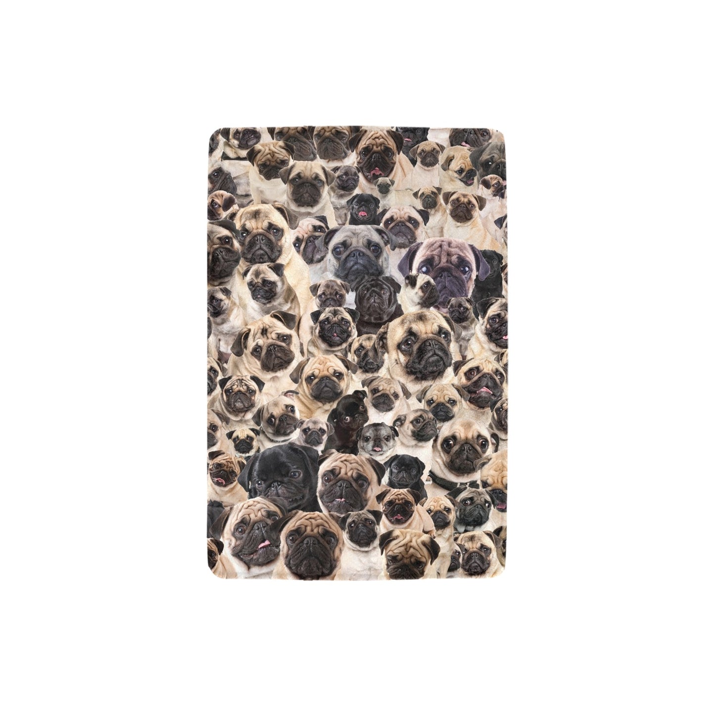 Pug Full Face Cute  Gift Dog Lover Ultra-Soft Micro Fleece Blanket