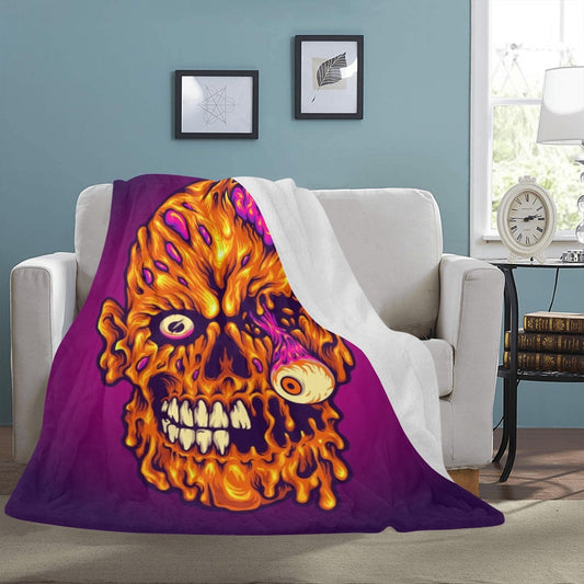 Zombie Creepy Head Horror Ultra-Soft Micro Fleece Blanket 60"x80"