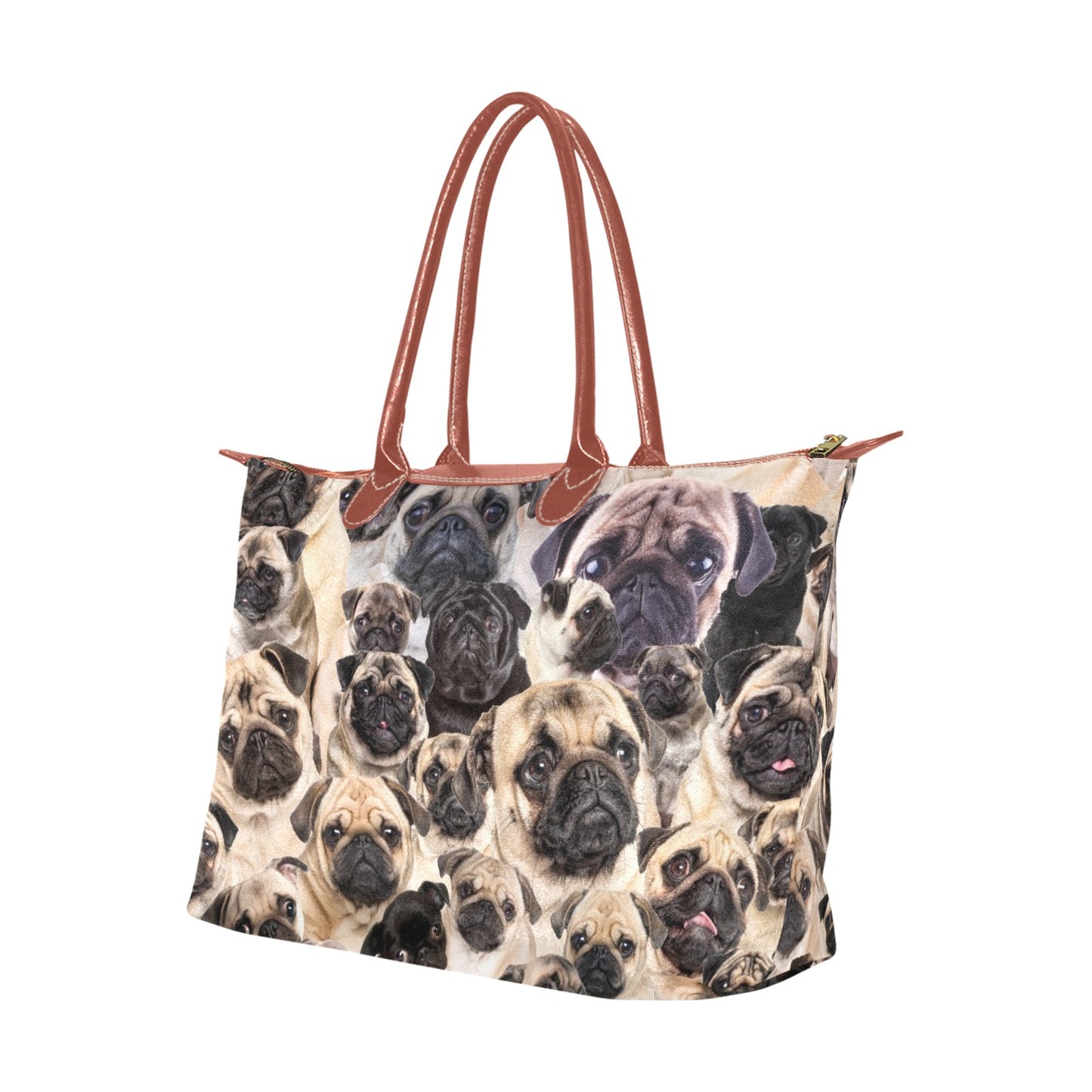 Pug Full Face Cute Gift Dog Lover Single-Shoulder Lady Handbag