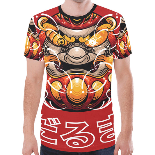 Demon Daruma Doll Japanese New All Over Print T-shirt