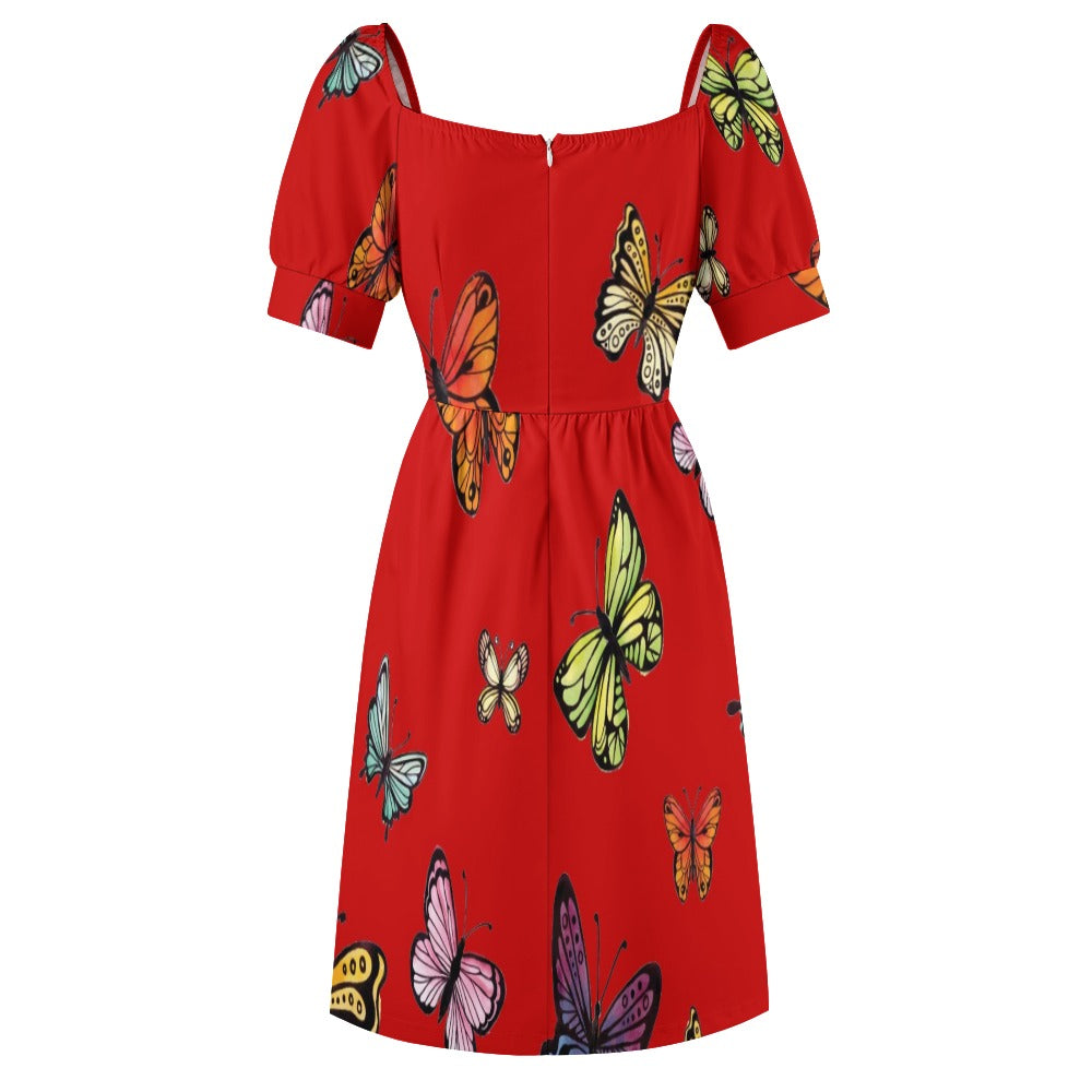 Colorful butterflies collection red Sweetheart Dress