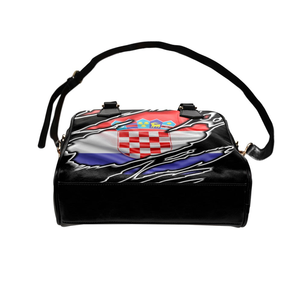 Flag Croatia patriot love Shoulder Handbag