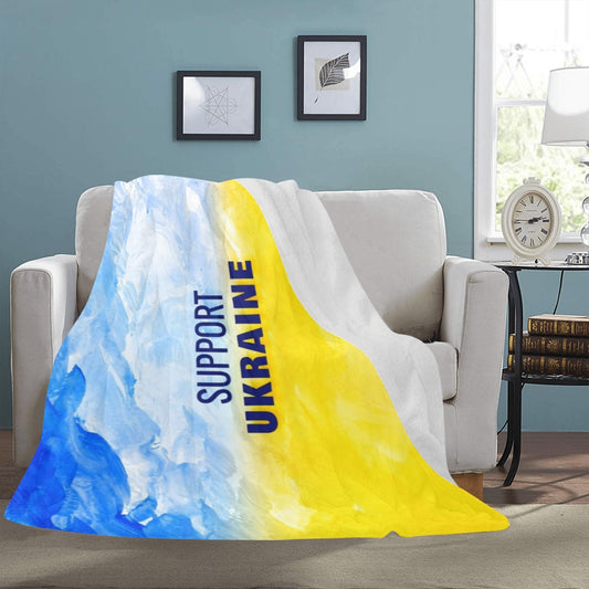 Support Ukraine Ultra-Soft Micro Fleece Blanket 60"x80"