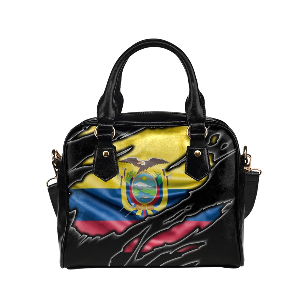 Flag Ecuador patriot love Shoulder Handbag