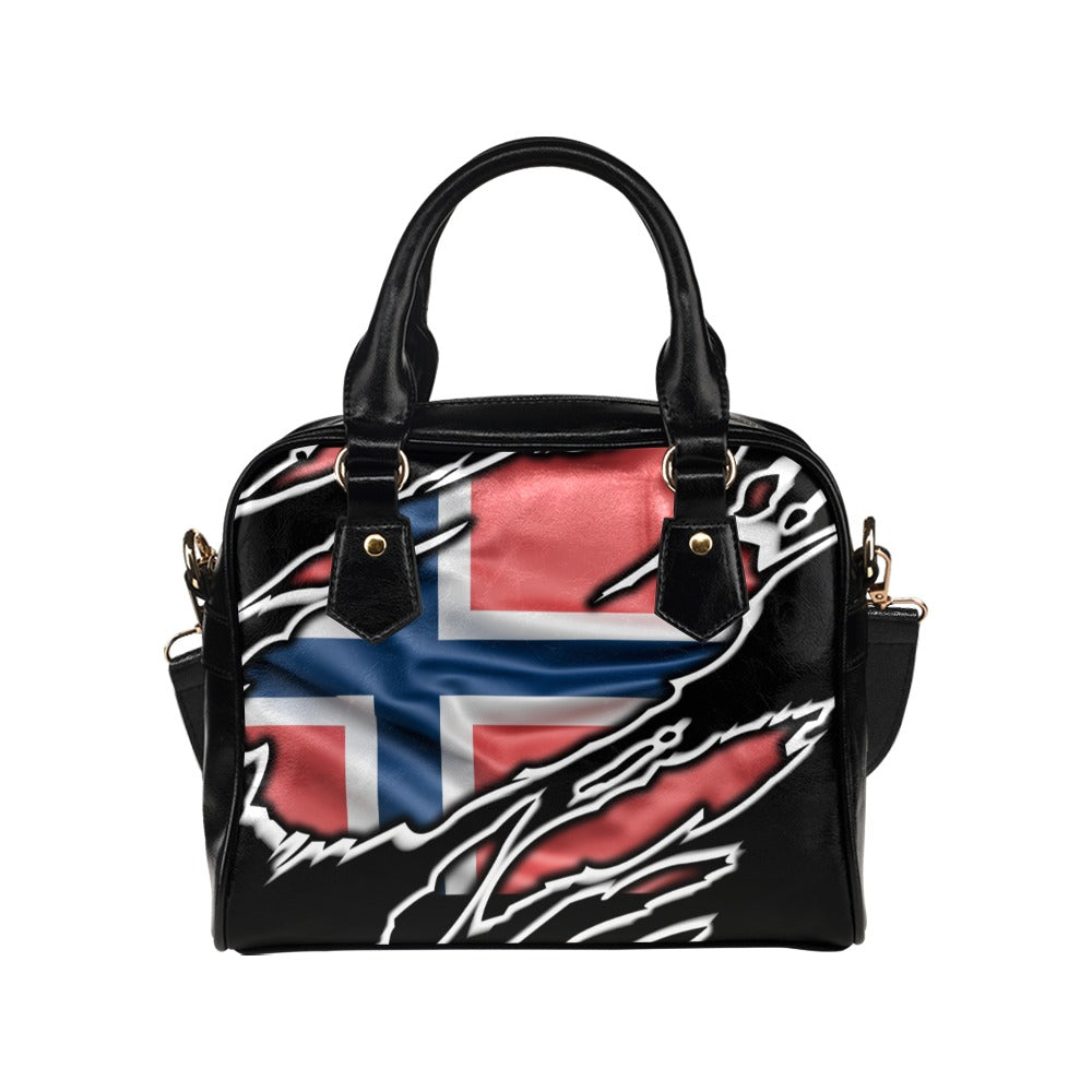 Flag Norway patriot love Shoulder Handbag