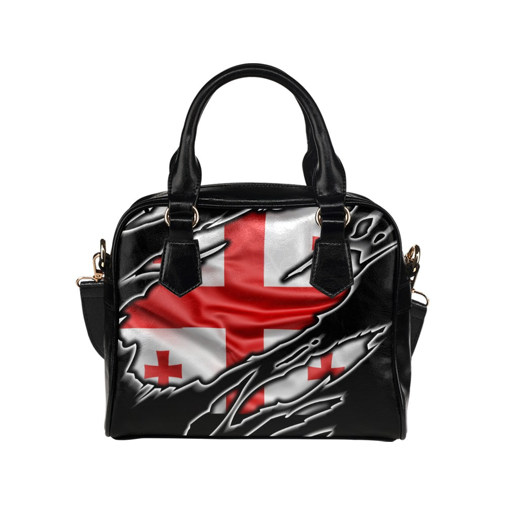 Flag Georgia patriot love Shoulder Handbag