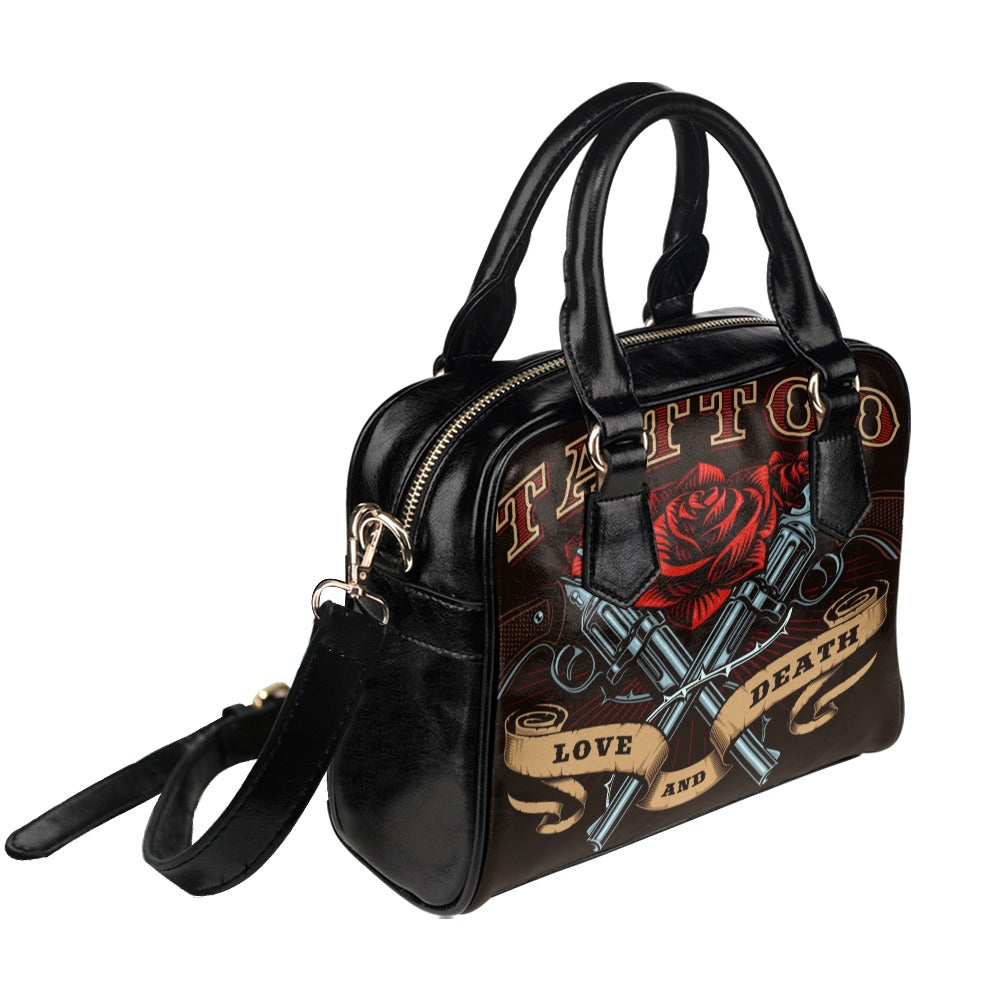 Guns Roses Tattoo Shoulder Handbag