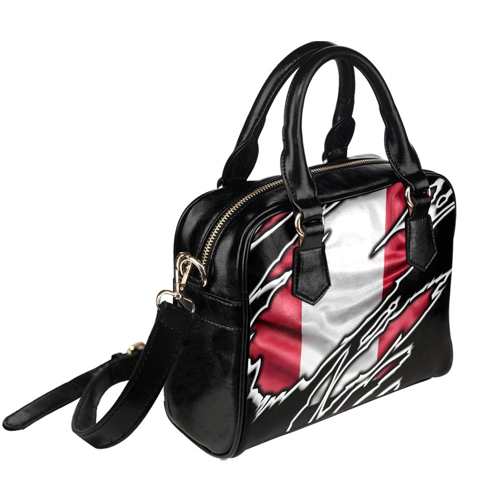 Flag Peru patriot love Shoulder Handbag