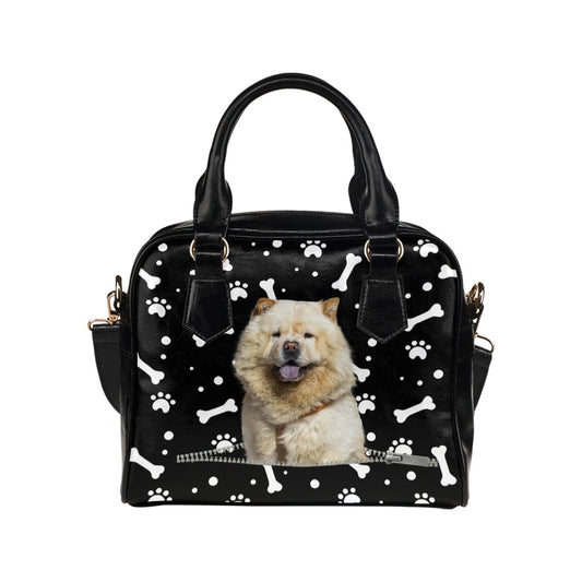 Chow Chow Zip Paws and Bones Shoulder Handbag