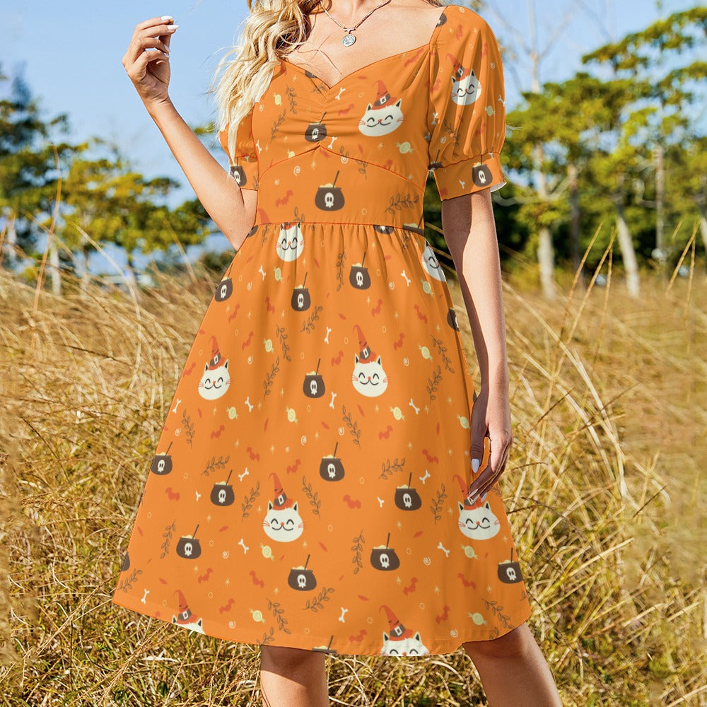 Halloween Cat Sweetheart Dress