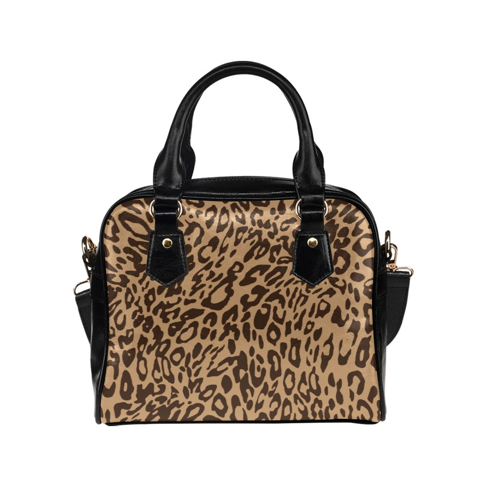 Big Cat Skin Shoulder Handbag